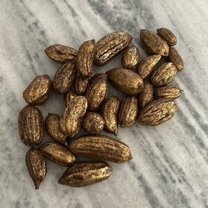 Decorative Faux Gold Glitter Nuts Pods